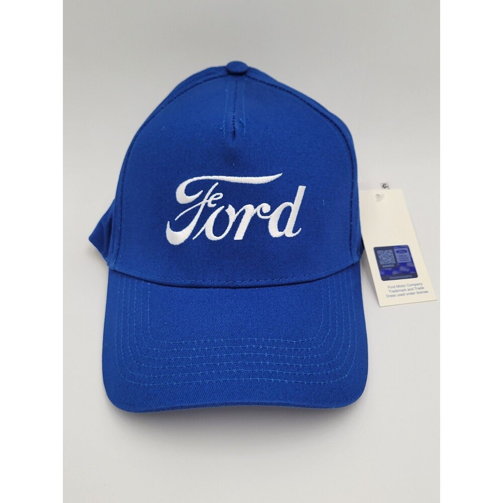 FORD Motor Company Classic Embroidered Twill Snapback Hat Royal Blue NWT